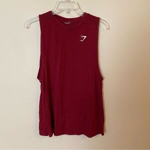 EUC S gymshark tank red maroon